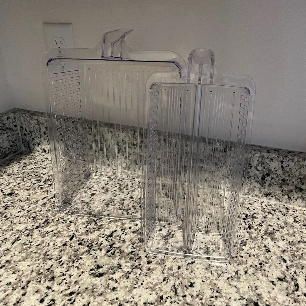 2 Clear Plastic Storage Bins - The Container Store